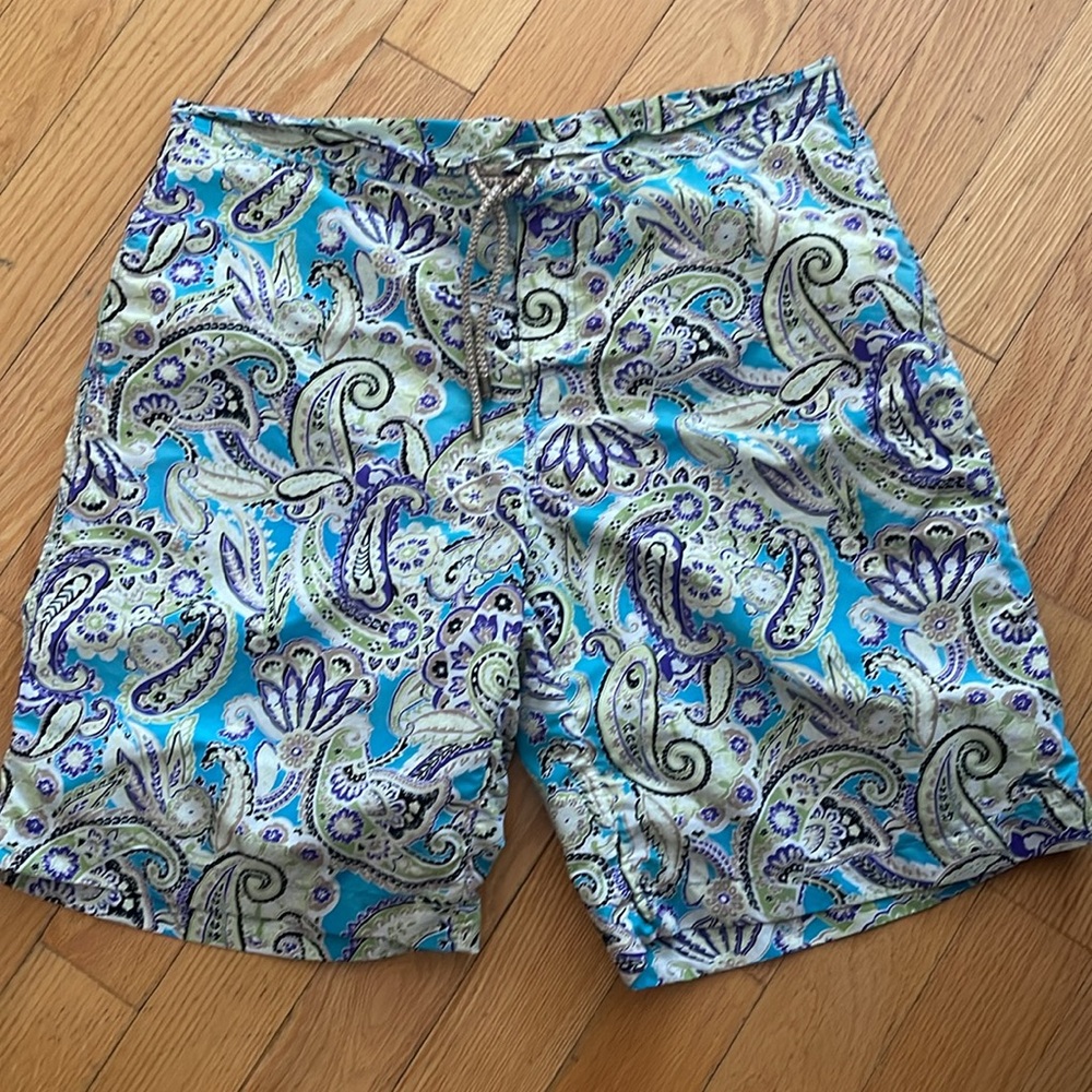 Etro Mens  Floral-Print Swim Trunks Shorts Size XXL (*M )
